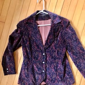 Velvet Paisley Blazer/Jacket